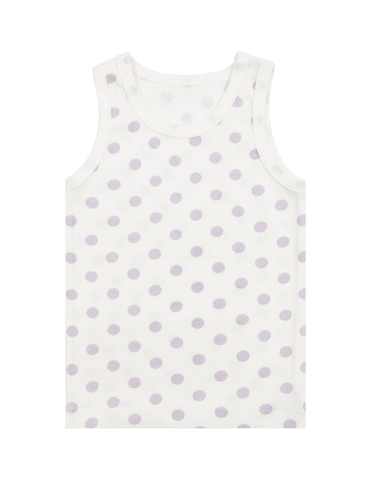Girl's Undershirt/Tank Top - Lavender Dot