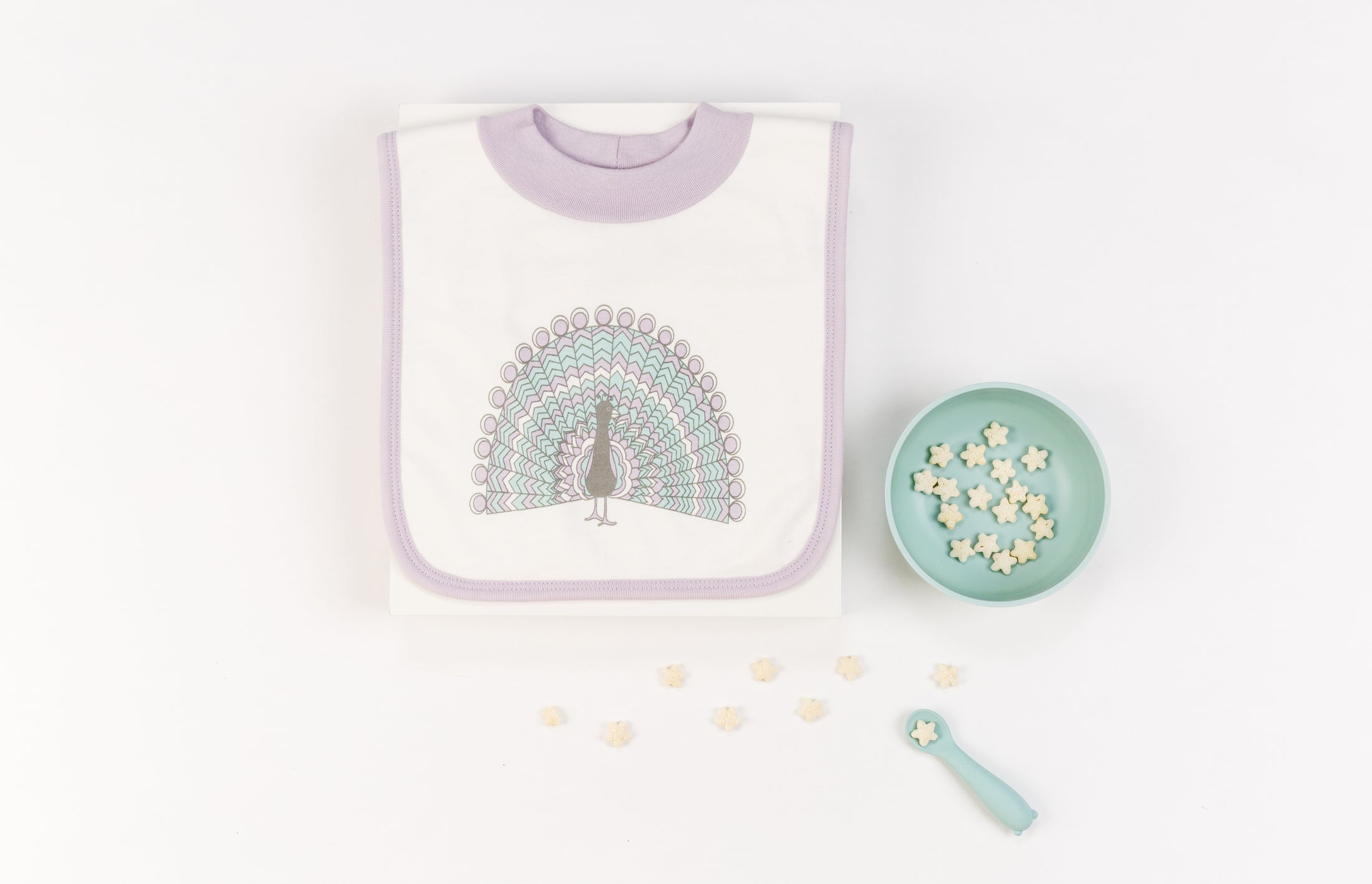 T-Shirt Bib - Peacock Print
