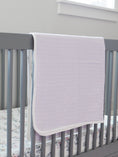 Load image into Gallery viewer, Muslin Blanket - Lavender Stars/White