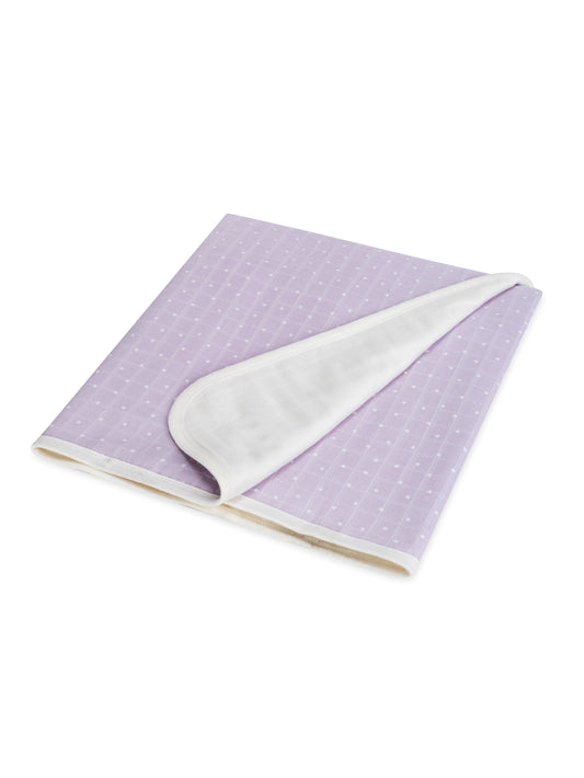 Muslin Blanket - Lavender Stars/White