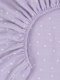 Load image into Gallery viewer, Muslin - Bassinet Sheet - Lavender Stars
