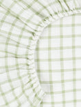 Load image into Gallery viewer, Muslin - Bassinet Sheet - Sage Windowpane