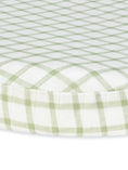 Load image into Gallery viewer, Muslin - Bassinet Sheet - Sage Windowpane