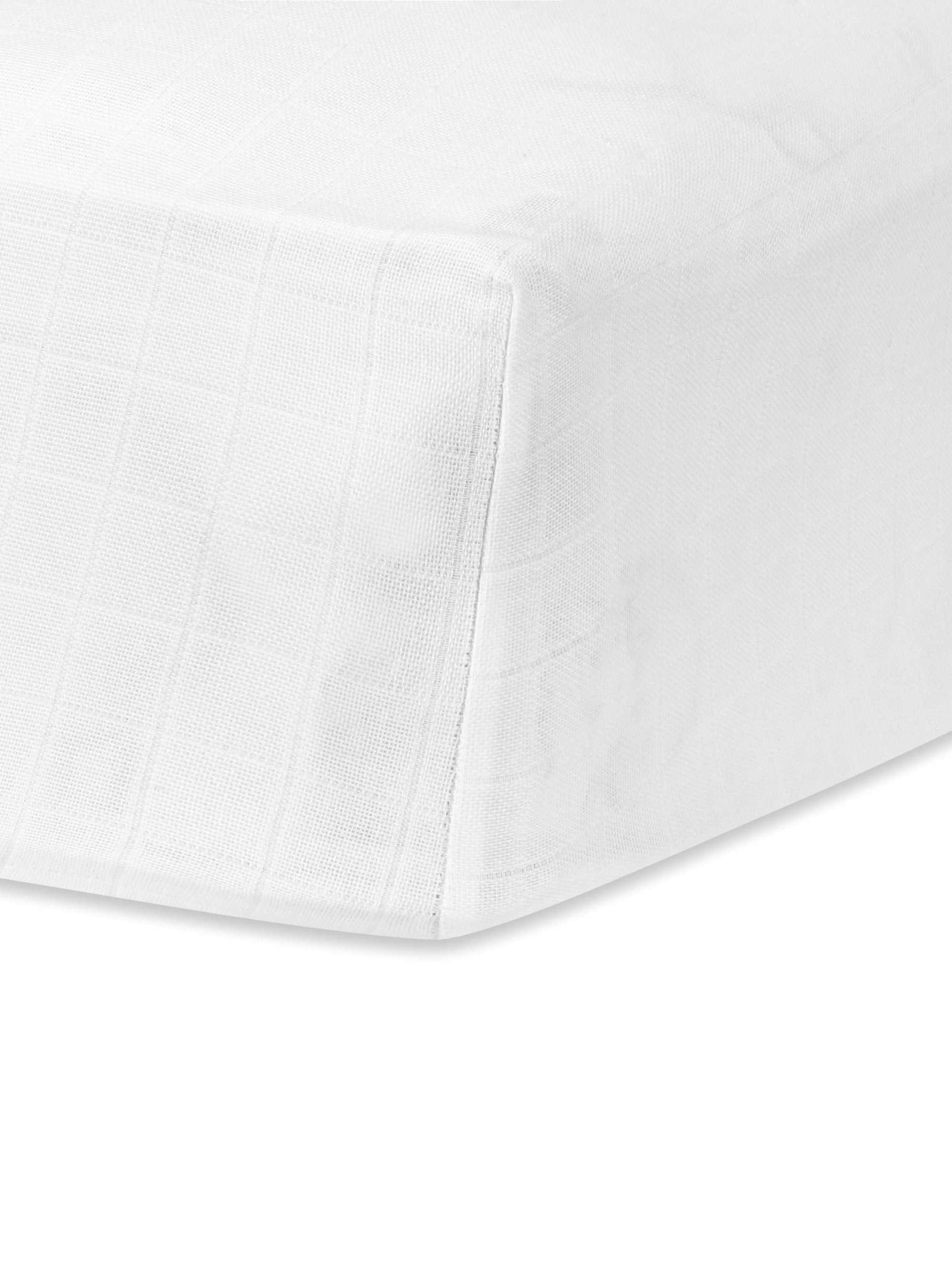 Muslin - Crib Sheet - White
