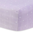 Load image into Gallery viewer, Muslin Playpen/Playard Sheet - Lavender Stars