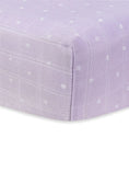 Load image into Gallery viewer, Muslin Playpen/Playard Sheet - Lavender Stars
