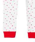 Load image into Gallery viewer, Organic Cotton Toddler Long Johns – Red Hearts