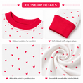 Load image into Gallery viewer, Organic Cotton Toddler Long Johns – Red Hearts