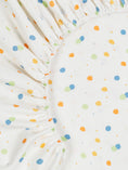 Load image into Gallery viewer, Playpen/Playard Sheet - Blue Dots