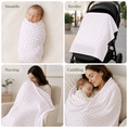 Load image into Gallery viewer, Organic Egyptian Cotton Receiving Blanket – Red Hearts Print