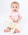 Load image into Gallery viewer, Snuggle Bunny Lovey w/ Pink Stripe Ears