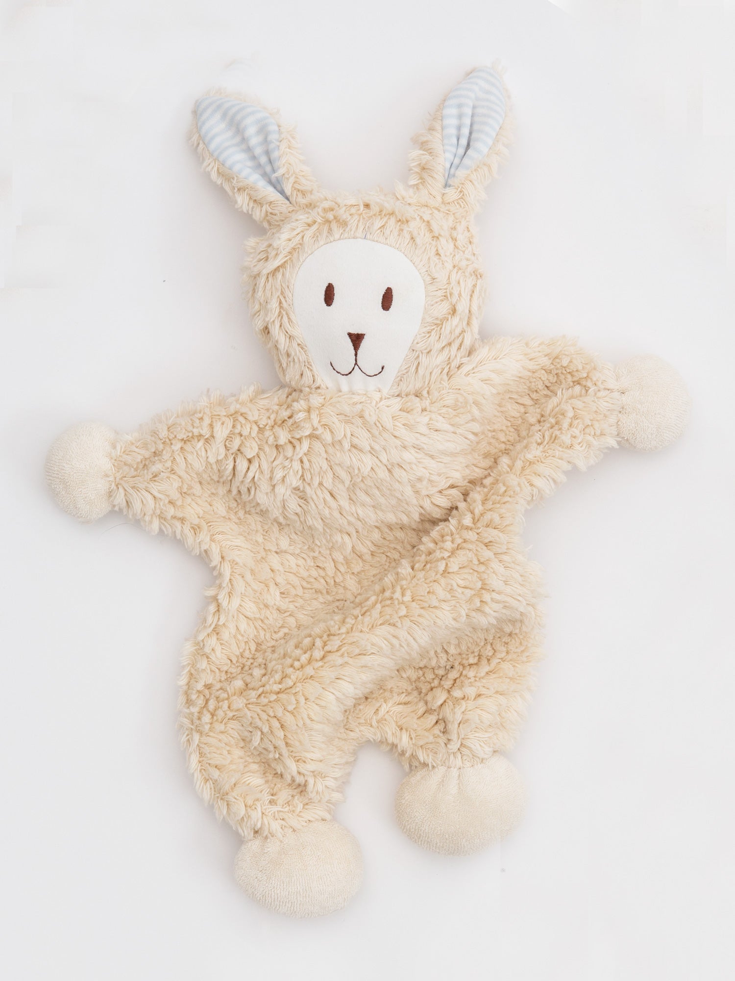 Snuggle Bunny Lovey w/ Blue Stripe Ears