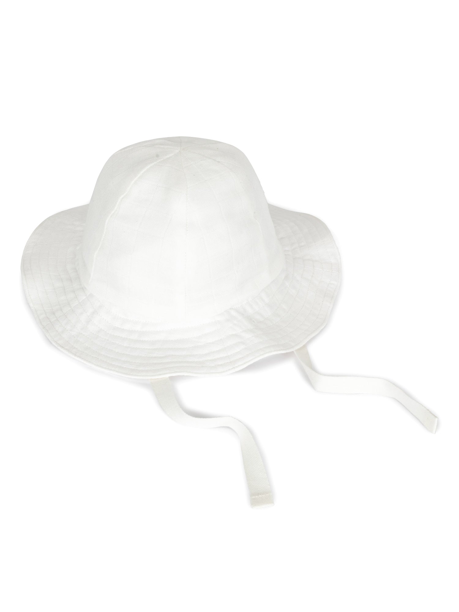 Under The Nile Cotton Muslin Sun Hat in White