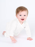 Load image into Gallery viewer, Muslin Side Snap Kimono - Organic White