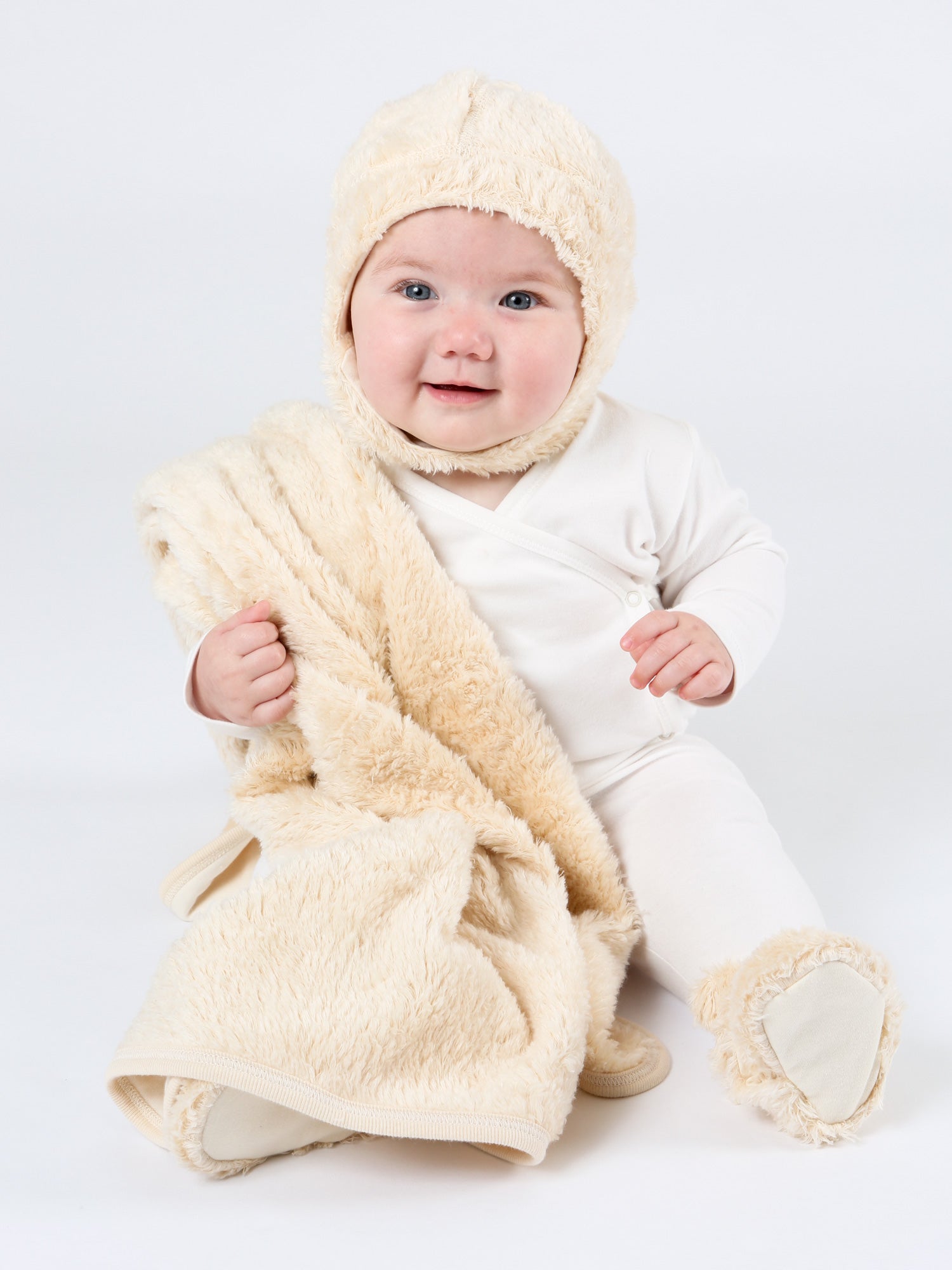 Faux Fur Sherpa Stroller Blanket