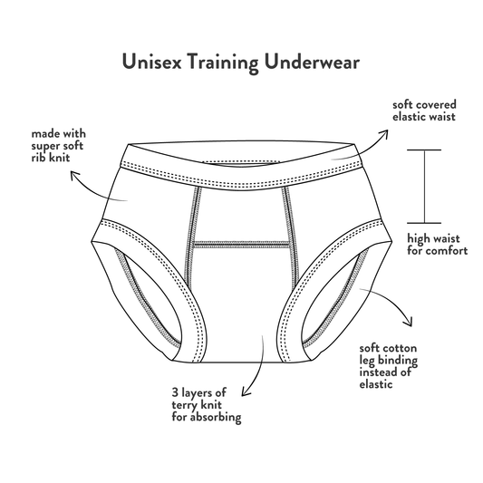 Potty Training Pants - Gray Ombre Stripe