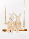 Load image into Gallery viewer, Snuggle Bunny Lovey w/ Pink Stripe Ears