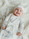 Load image into Gallery viewer, Knotted Gown & Beanie Set - Modern Daisy
