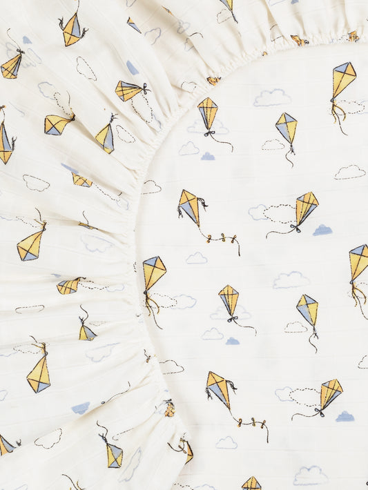 Muslin - Crib Sheet - Kites