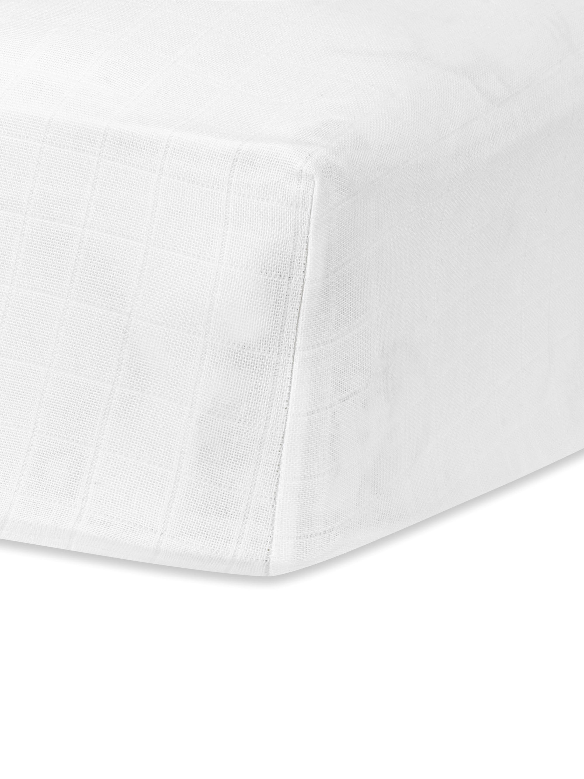 White muslin 2025 crib sheet