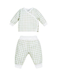 Load image into Gallery viewer, Muslin Side Snap Top & Pant Set - Sage Windowpane
