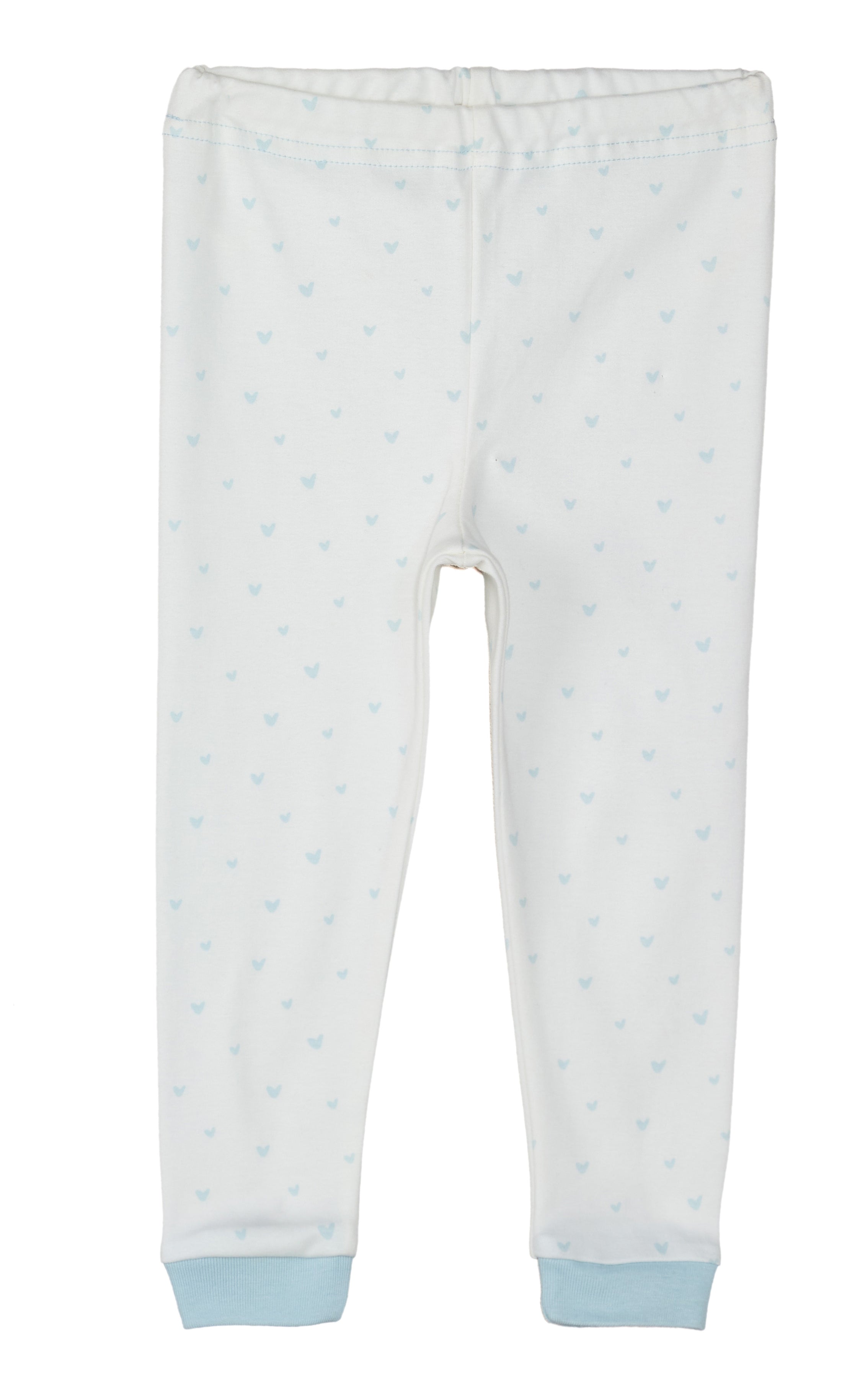 Organic Cotton Toddler Long Johns – Blue Hearts