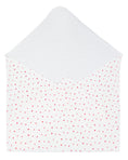 Load image into Gallery viewer, Organic Egyptian Cotton Receiving Blanket – Red Hearts Print
