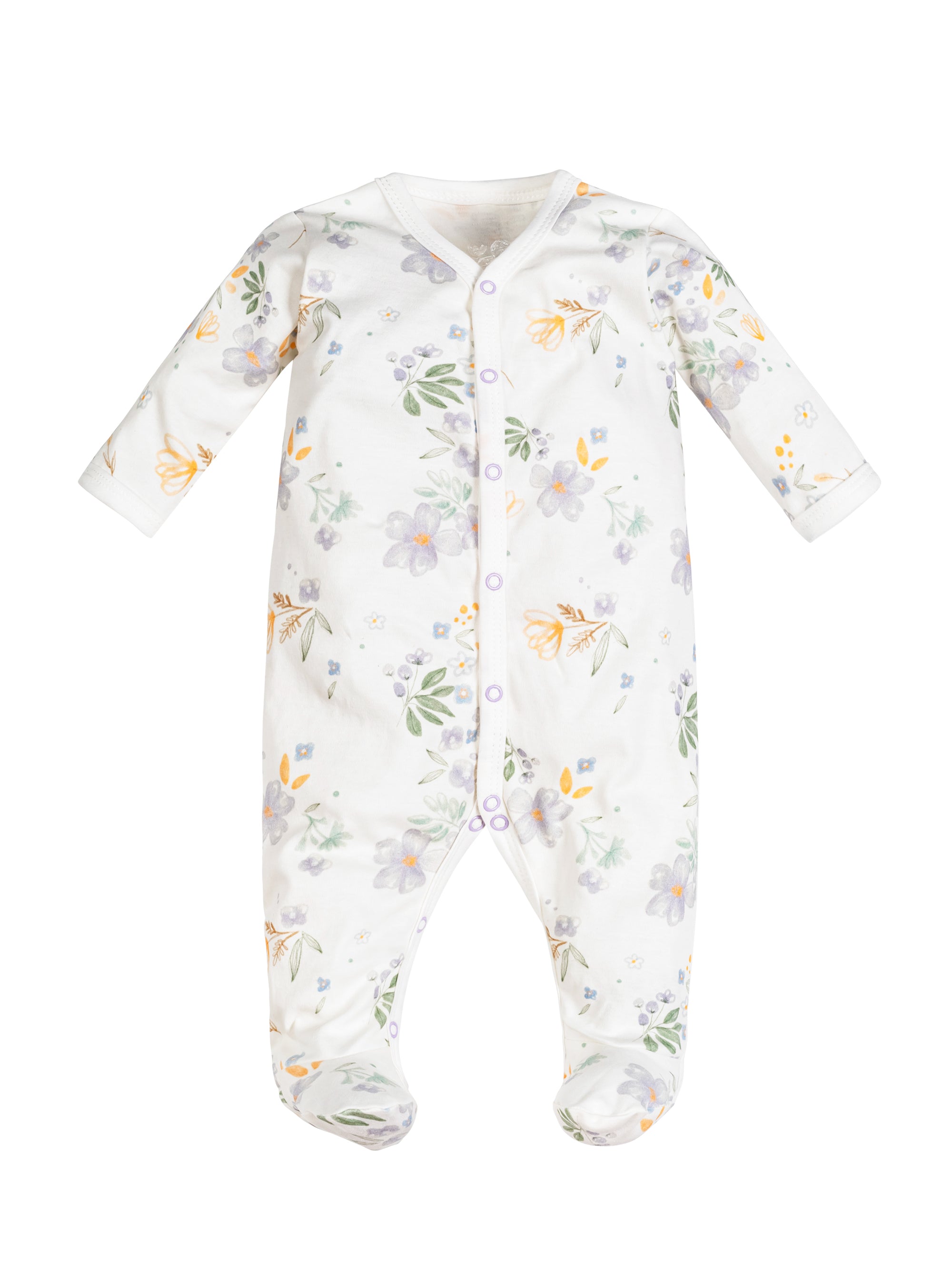 Snap Front Footie - Modern Daisy