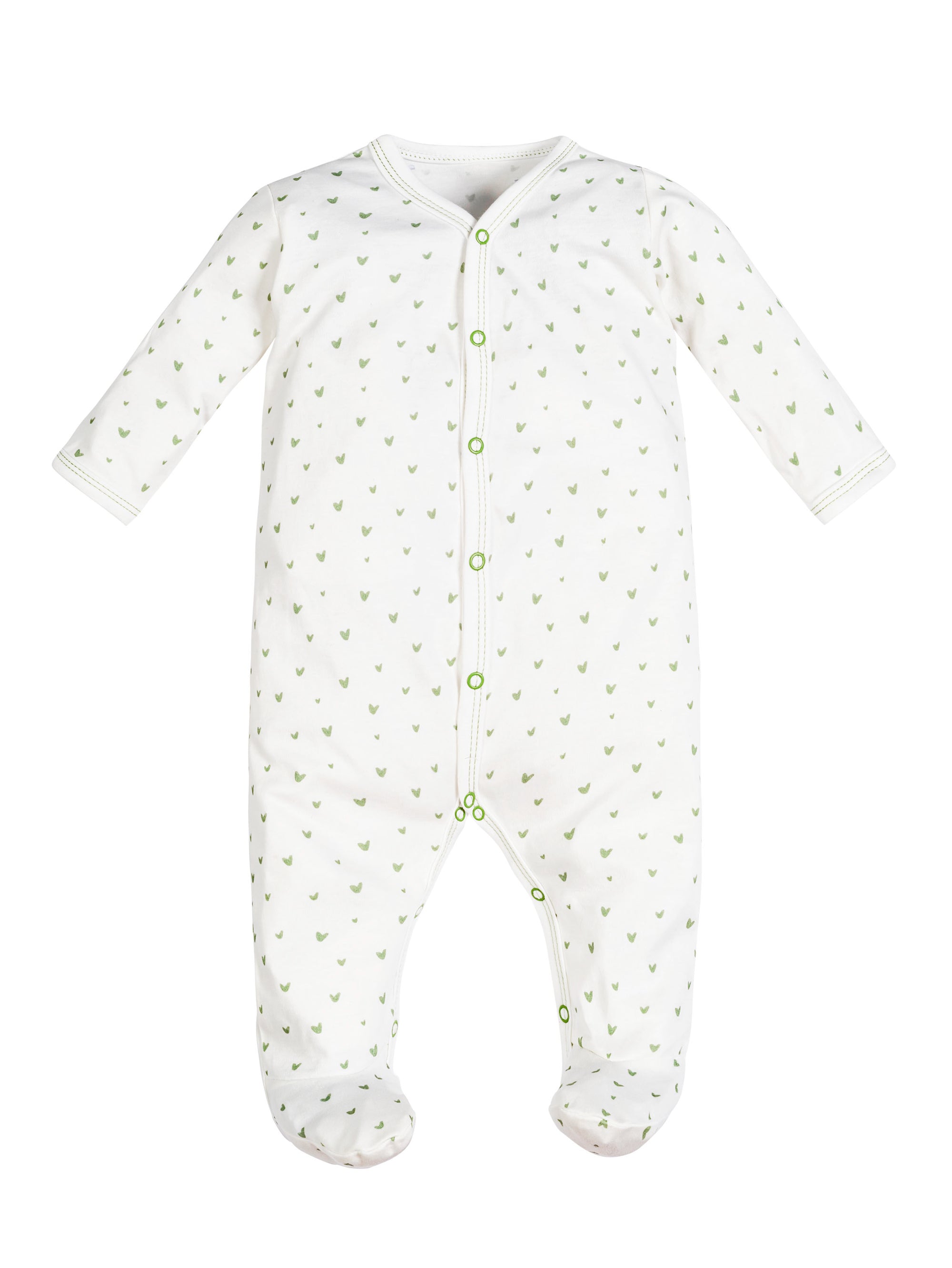 Snap Front Footie Hearts - Main Image