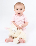 Load image into Gallery viewer, Snuggle Bunny Lovey w/ Pink Stripe Ears
