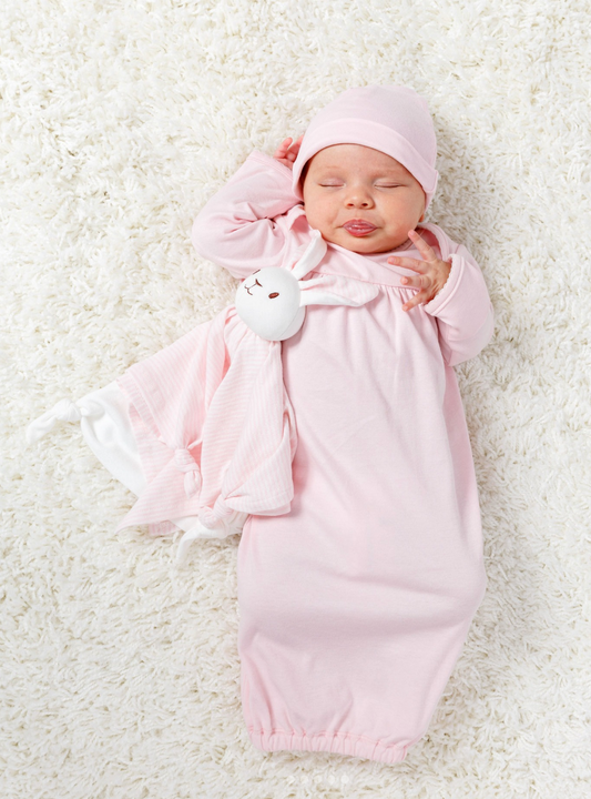 Lovey Bunny Blanket Friend - Pink Stripe