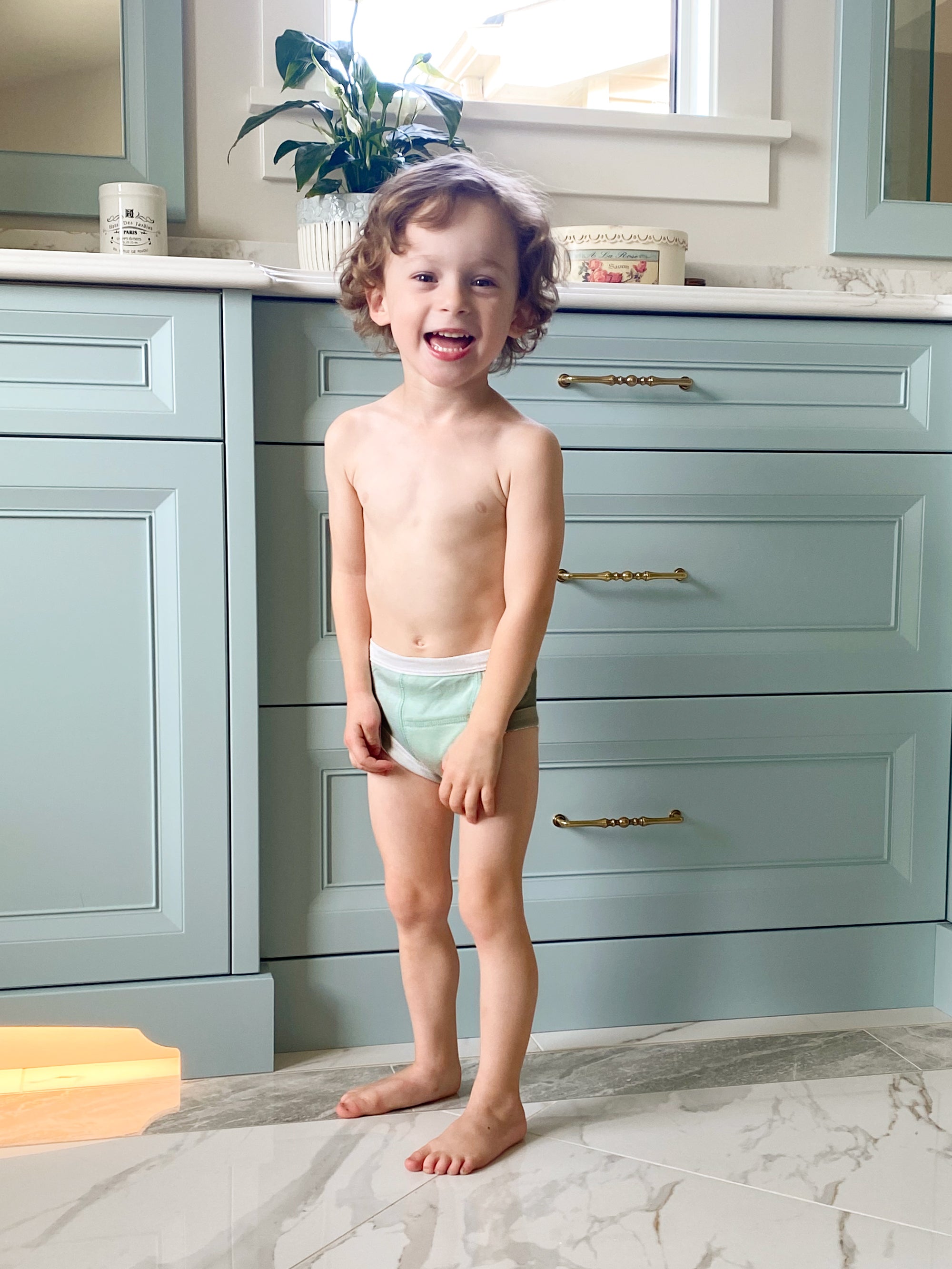 Organic Cotton Potty Training Underpants - Sea Breeze