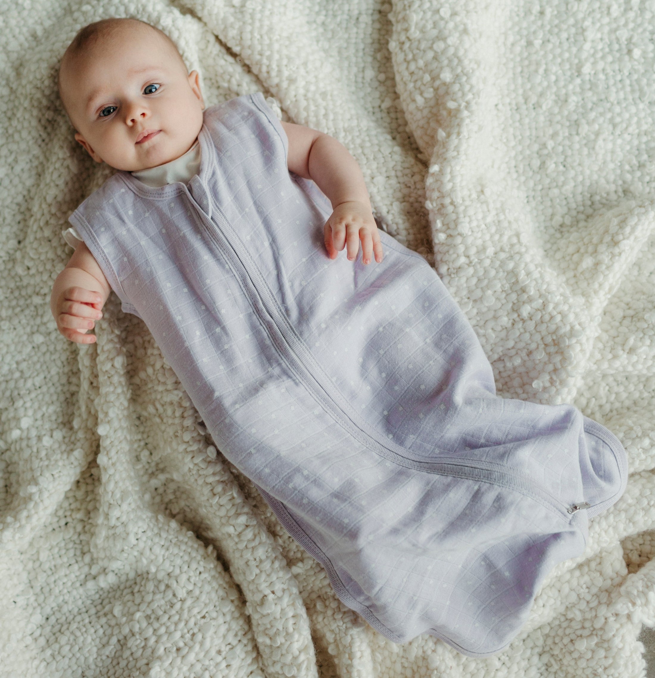 Muslin Sleep Sack - Lavender Stars