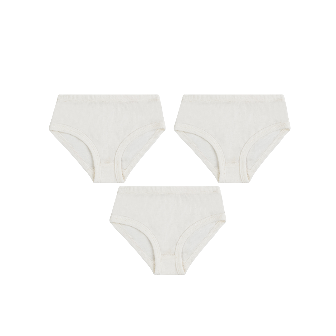 Girl's White Panty 3 Pack