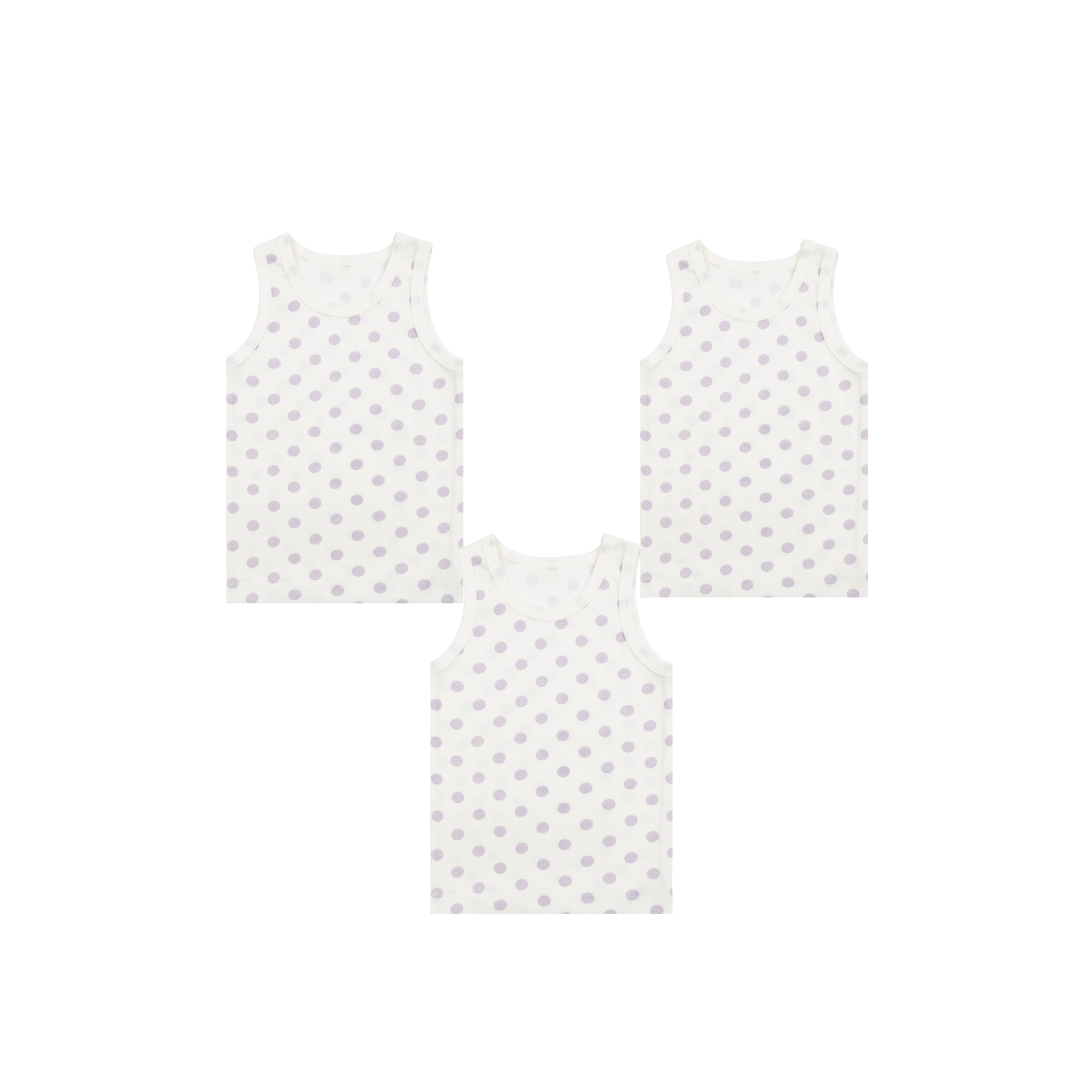 Lavender Dot Undershirt 3 Pack