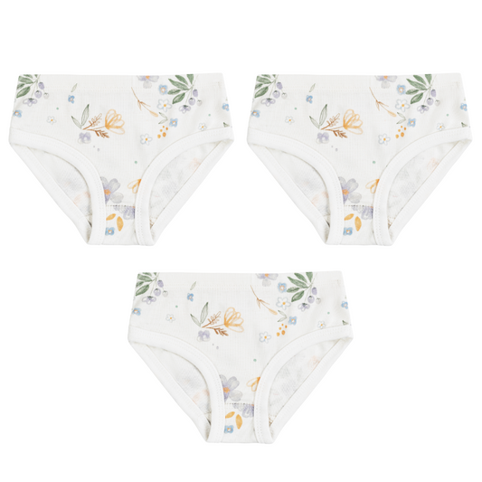 Girl's Panty Modern Daisy 3 Pack