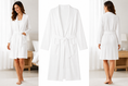 Load image into Gallery viewer, Woman's Robe - Drop Needle - White
