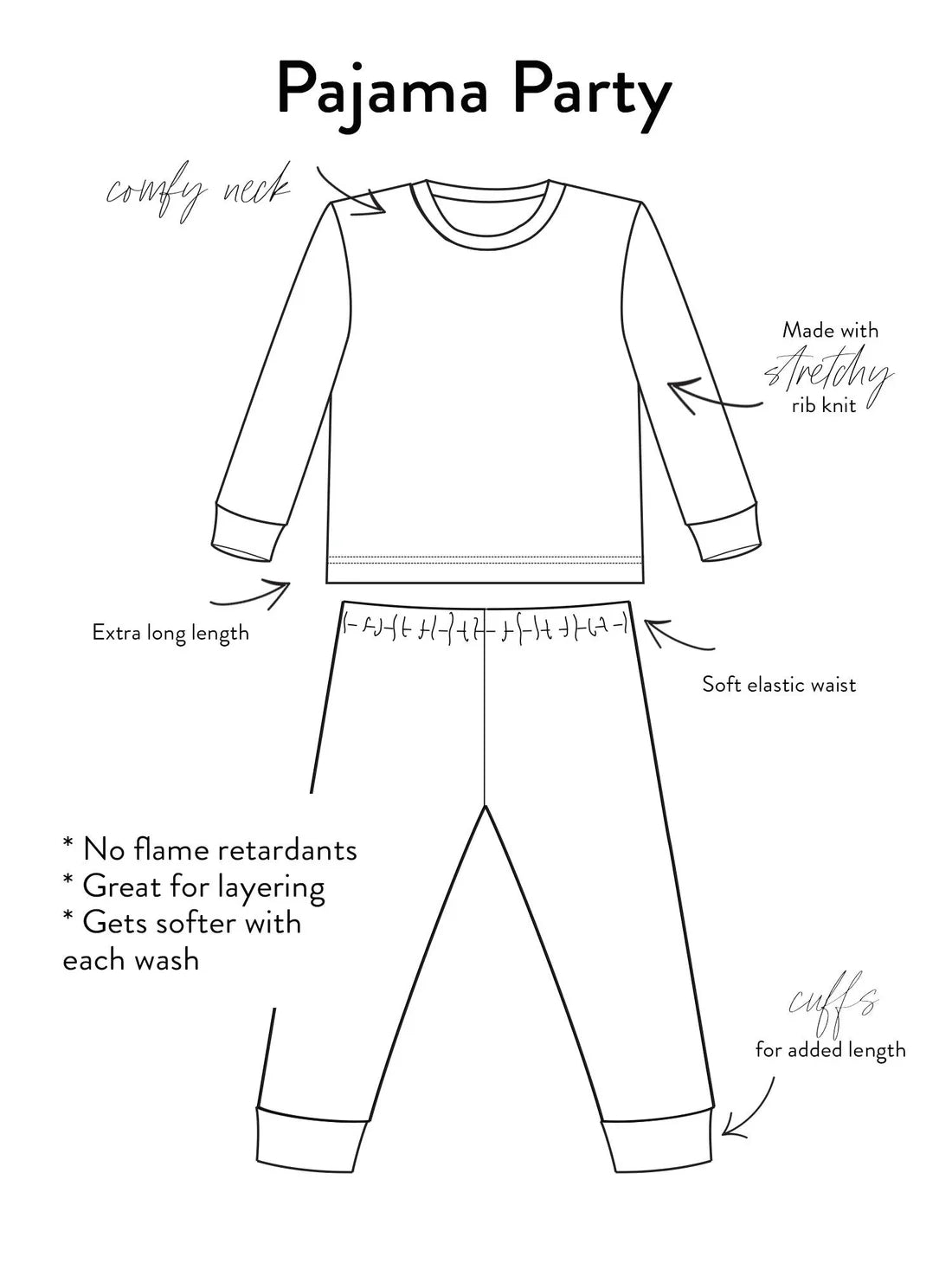 Organic Cotton Toddler Long Johns – Blue Hearts