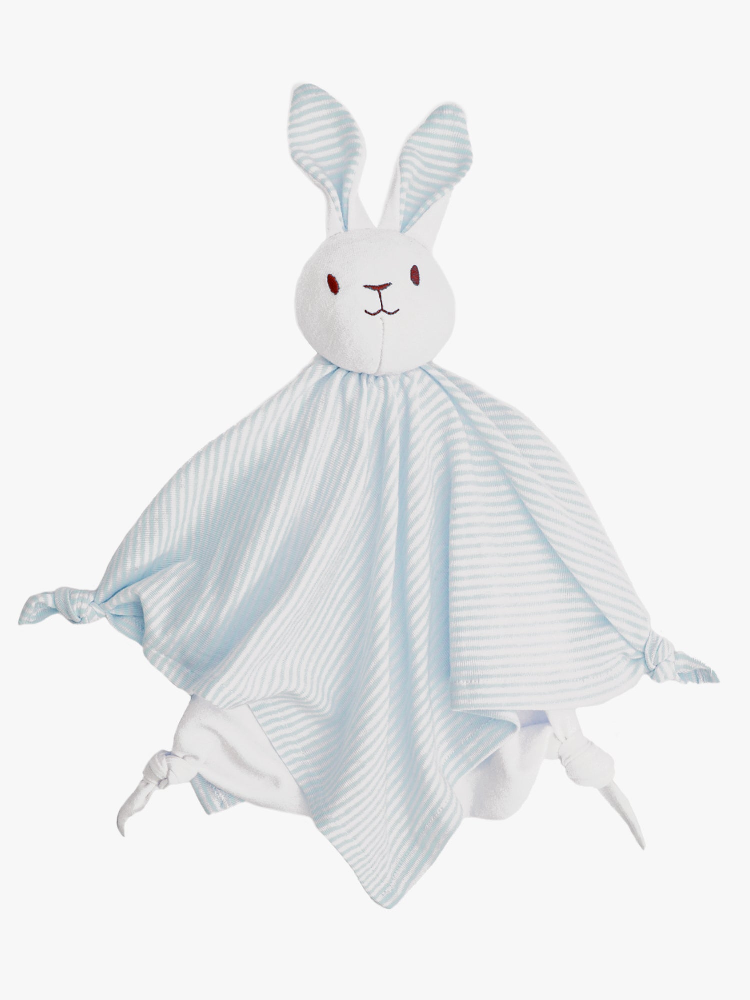 Blue Stripe Lovey Bunny Blanket