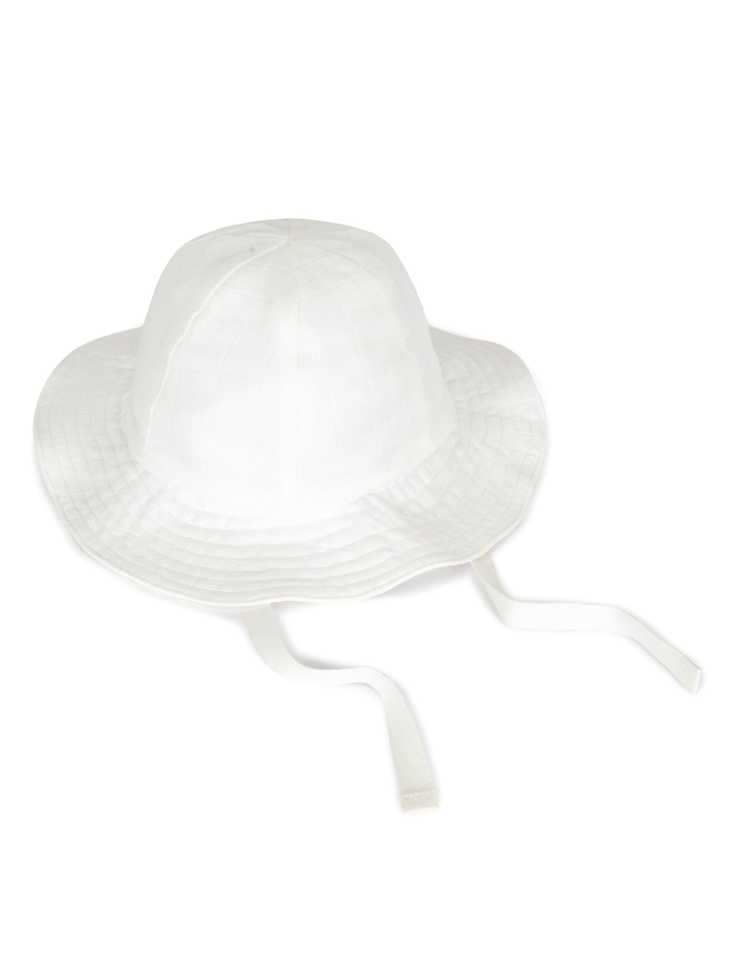 Organic Cotton Muslin Sun Hat - White