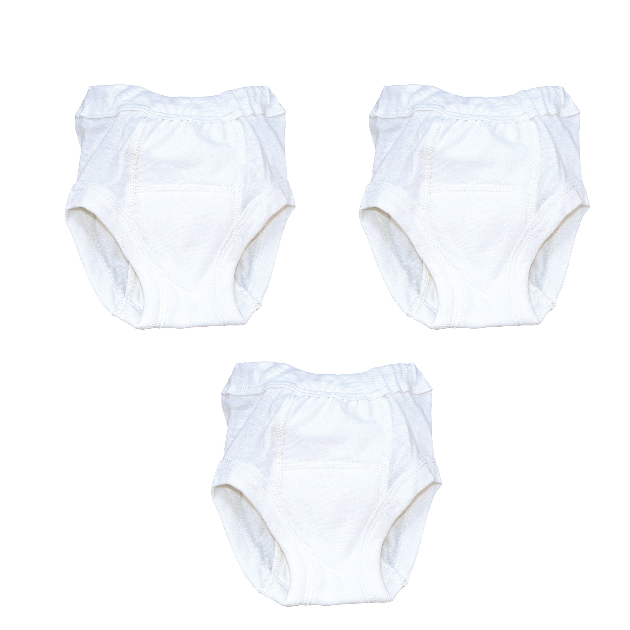 Organic White Training Pant Pack of 3
