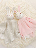 Load image into Gallery viewer, Lovey Bunny Blanket Friend - Grey Ombre Stripe
