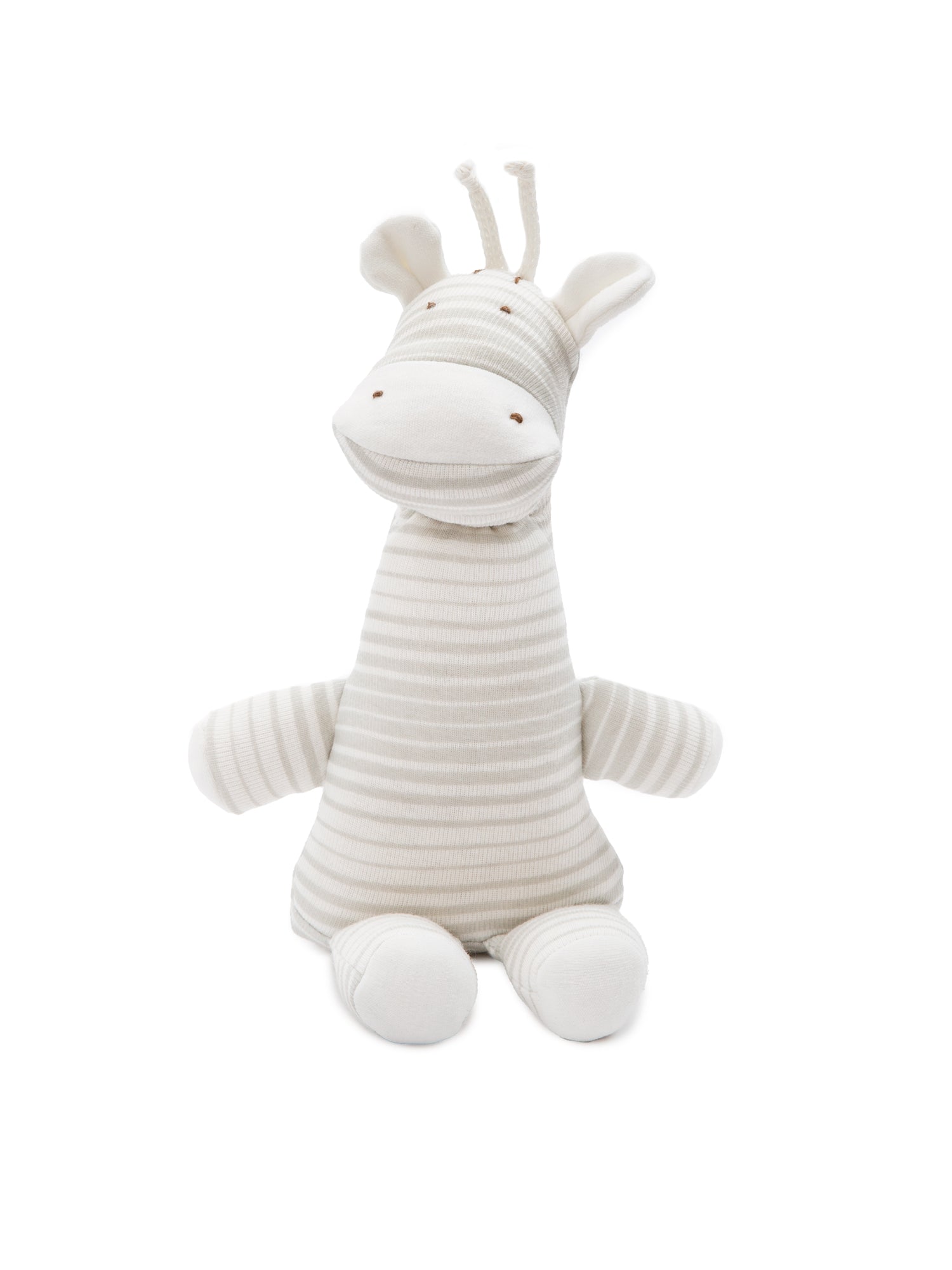 Grey Stuffed Giraffe Baby Toy